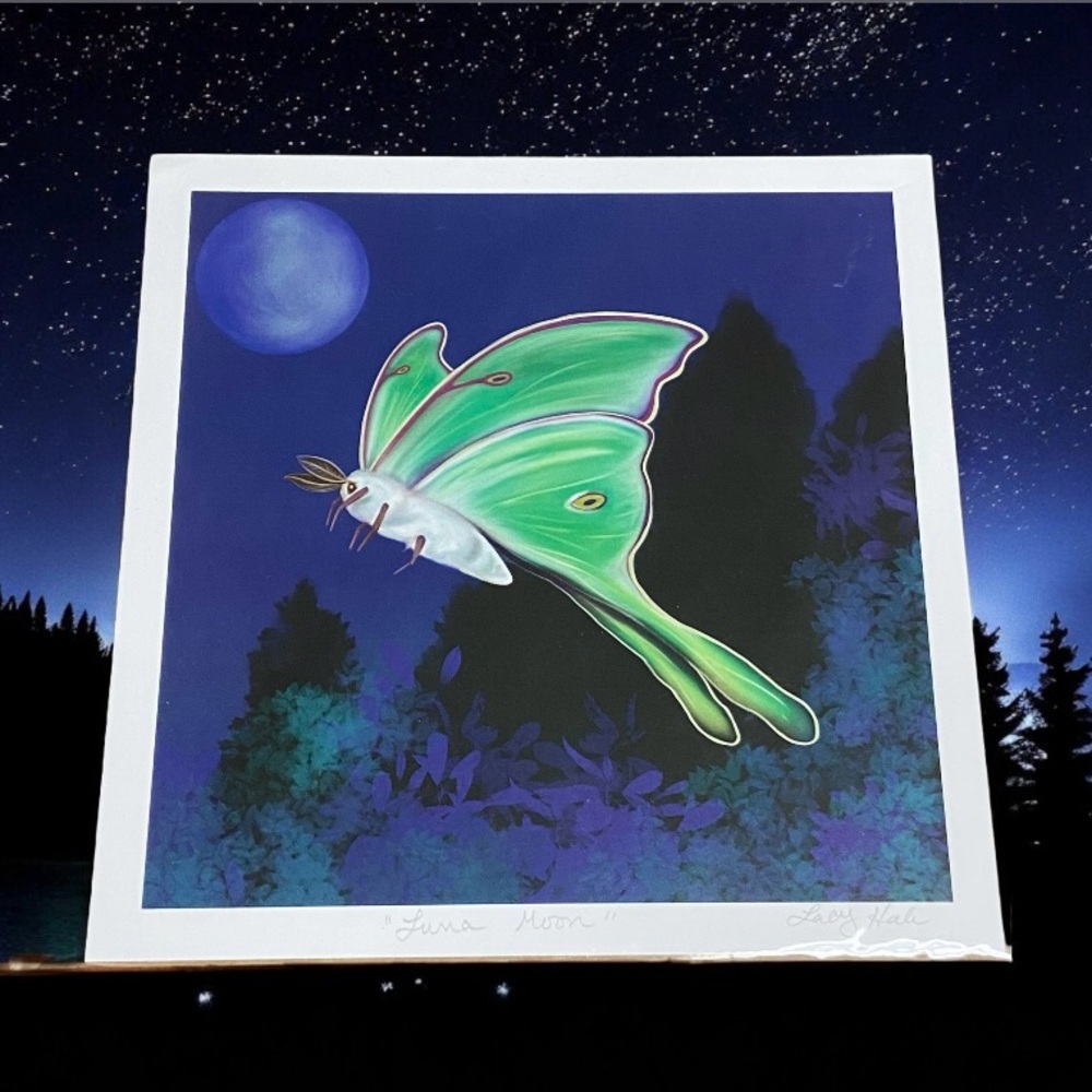 “Luna Moth” Square Art Print